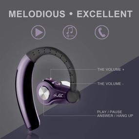 img 3 attached to 🎧 NovPeak Wireless Earpiece: Bluetooth Headset with Noise Reduction & Mic for iPhone, Samsung, Android (Gun Metal)