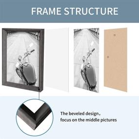 img 2 attached to 🖼️ Giverny 5x7 Dark Gray Picture Frames (2 Pack) - Wall or Tabletop Display, Elegant Beveled Detail Design with Real Glass - Ideal for House, Office, Hotel, and Party Decor