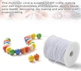 img 1 attached to 🧵 VGOODALL 100 Yards White Elastic Cord for Bracelets, Necklace, Jewelry Making and Crafts, Stretchy String 1MM