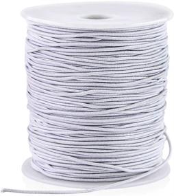 img 4 attached to 🧵 VGOODALL 100 Yards White Elastic Cord for Bracelets, Necklace, Jewelry Making and Crafts, Stretchy String 1MM