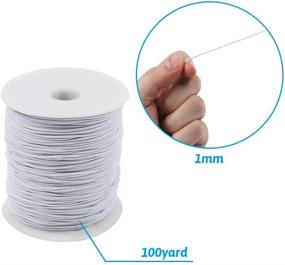 img 2 attached to 🧵 VGOODALL 100 Yards White Elastic Cord for Bracelets, Necklace, Jewelry Making and Crafts, Stretchy String 1MM