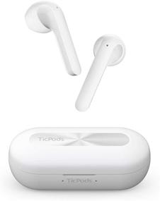 img 4 attached to 🎧 Беспроводные наушники TicPods 2 Pro Plus: независимое соединение, Bluetooth 5.0, голосовой помощник, сенсорное управление, защита от воды IPX4, 20-часовой аккумулятор - Ice