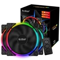 🌙 pccooler серии moonlight pc-3m120 rgb светодиодный компьютерный корпусный вентилятор - pwm компьютерный вентилятор для охлаждения пк и цп - двойной тихий вентилятор с множеством режимов освещения, включая контроллер логотип