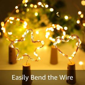 img 2 attached to 🍷 Olafus 24 Pack Wine Bottle Lights with 20 LEDs - Cork Lights for Wine Bottles, Battery Operated Fairy Lights on Copper Wire for Jars, DIY Crafts, Wedding & Bar Decor - Warm White Micro Starry String Lights