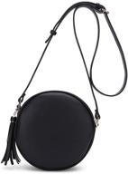 catmicoo circle bag with tassel - stylish round crossbody purse for women logo