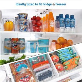 img 2 attached to 🥫 StorageBud Fridge Organizer - 16 PC Clear Pantry and Refrigerator Organizer Bins - Stackable Storage Bins for Pantry, Freezer, or Fridge