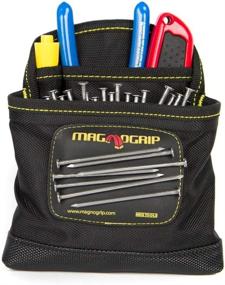 img 1 attached to 🔨 Black MagnoGrip 3-Pocket Magnetic Nail Pouch (002-405) - Enhanced SEO