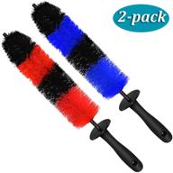 🔧 2-pack master wheel brush: ultimate wheel and rim detailing tool, 18’’ long soft bristle for easy reach, multipurpose use for cars, motorcycles, wheels, rims, and exhaust tips logo