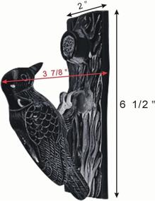 img 2 attached to Renovator's Supply Door Knocker: Black Cast Iron Woodpecker Design, Rustproof, 6.5 Inch High - Enhanced Entryway Statement Piece