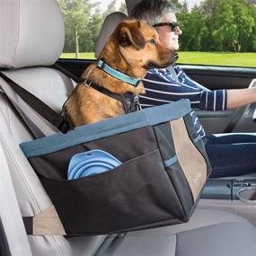 img 1 attached to 🐶 Kurgo Car Pet Booster Seat for Dogs or Cats, Front & Rear Dog Car Seat, Pet Carrier Carseat with Seatbelt Tether, Aids in Alleviating Canine Car Sickness