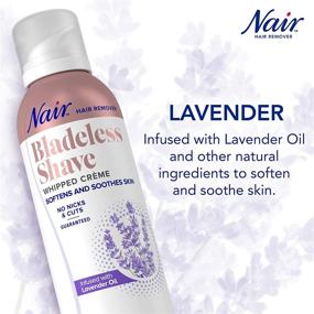 img 2 attached to 🪒 Nair Hair Remover Bladeless Shave Whipped Crème with Lavender Oil, 5oz: An effective solution for smooth, hair-free skin
