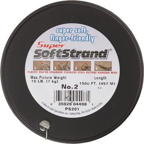 img 3 attached to 📷 Super Softstrand Vinyl Coated Stainless Steel Wrapping Wire, Size 2 - 1500 ft (457.2 m) - for Picture Hanging