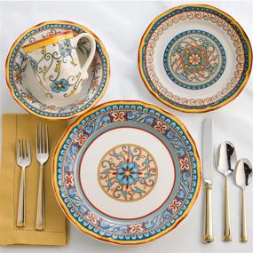 img 4 attached to 🍽️ Exquisite Euro Ceramica Collection: Authentic Italian Inspired Dinnerware