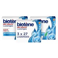 🍬 biotène dry mouth lozenges - dry mouth relief, breath freshener, mint - 27 count (pack of 3) logo