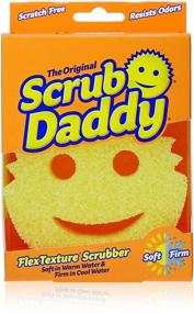 img 4 attached to 🧽 Scrub Daddy FlexTexture Sponge: Soft & Firm, Deep Cleaning, Multi-use, Dishwasher Safe - 1ct