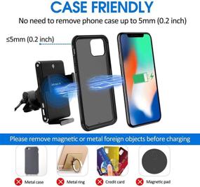 img 3 attached to 📲 ZEACY 15W Qi Fast Charging Wireless Car Charger Mount with Auto-Clamping Air Vent Phone Holder for iPhone 13/12/11/X/8 and Samsung Galaxy