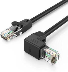 img 4 attached to 🔌 Кабель Ethernet CableCreation CAT6 RJ45 LAN с угловым разъемом, пропускная способность 250 МГц 1 Гбит/с для ПК, маршрутизатора, модема, принтера, Xbox, PS4, PS3 - 3,3 фута, черный