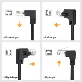 img 2 attached to 🔌 Кабель Ethernet CableCreation CAT6 RJ45 LAN с угловым разъемом, пропускная способность 250 МГц 1 Гбит/с для ПК, маршрутизатора, модема, принтера, Xbox, PS4, PS3 - 3,3 фута, черный