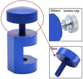 img 3 attached to Универсальный инструмент для настройки зазора свечи зажигания из алюминиевого сплава - Cosmoska 12 мм Гаппер для резьбовых свечей зажигания двигателя (синий).