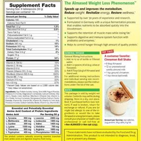 img 4 attached to 🌱 Almased Meal Replacement Shake - Plant Based Protein - Non-GMO, Gluten-Free, 17.6 oz - 3 Pack (Includes Ball)