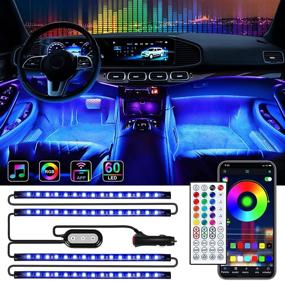 img 4 attached to 🚗 Fahren Interior Car Lights: Vibrant Two-Lines Design, Sync with Music, 34 Scenes, APP/Remote Control - Under Dash Car Lighting Kit for Car, DC 12V