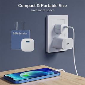 img 1 attached to 🔌 Syncwire USB C Charger, 20W PD Fast Charger Block Adapter, Compact Type-C Power Delivery Wall Charger Compatible for iPhone 13 12 11 Pro Max XR X 8 Plus, iPad Pro, Pixel, Samsung S10 S9 LG V50