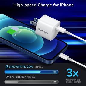 img 3 attached to 🔌 Syncwire USB C Charger, 20W PD Fast Charger Block Adapter, Compact Type-C Power Delivery Wall Charger Compatible for iPhone 13 12 11 Pro Max XR X 8 Plus, iPad Pro, Pixel, Samsung S10 S9 LG V50