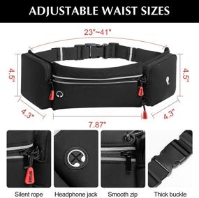 img 1 attached to 🏃 Solim Running Belt Bag with Water Bottle Holder - Adjustable Fanny Waist Pack for Walking, Workouts, and Short Hiking - Black