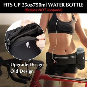 img 3 attached to 🏃 Solim Running Belt Bag with Water Bottle Holder - Adjustable Fanny Waist Pack for Walking, Workouts, and Short Hiking - Black