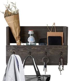 img 2 attached to 📬 Organize and Declutter With Our Distressed Rustic Gray Pine Wood Wall Mounted Mail Sorter Organizer and Key Holder Rack – Entryway, Kitchen, Hallway, Foyer Wall Mount for Easy Access and Storage