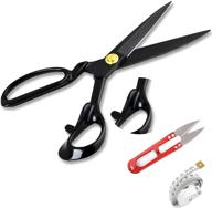 ✂️ high carbon steel sewing scissors - industrial strength tailor scissor shears for fabric, leather, and more - ideal for sewing, dressmaking, tailoring, home, office, artists, and dressmakers - 9 inch, 3-in-1 logo