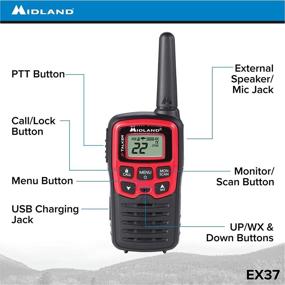 img 3 attached to 📻 Midland-EX37VP E+Ready Emergency Two-Way Radio Kit: T31VP FRS Radios, Flashlight, Whistle, Compass & Temperature Gauge, SoftShell Case (Pair Pack)