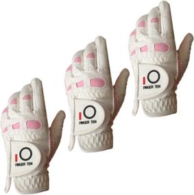 img 4 attached to FINGER TEN Women's Golf Gloves - Left or Right Hand, Weathersof Grip, Value 3 Pack - Medium, Small, and Large Sizes with Pro Design