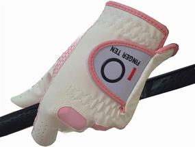 img 3 attached to FINGER TEN Women's Golf Gloves - Left or Right Hand, Weathersof Grip, Value 3 Pack - Medium, Small, and Large Sizes with Pro Design