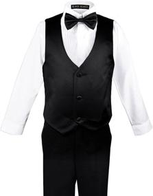 img 1 attached to 🤵 Black Boys' Dresswear Tuxedo in Appropriate Size for Boys' Clothing