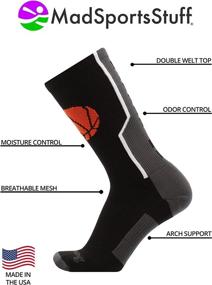 img 2 attached to MadSportsStuff Baller Basketball Socks Orange