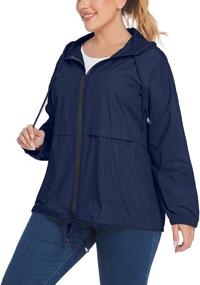 img 4 attached to INVOLAND Waterproof Windbreaker Lightweight Packable Women's Clothing