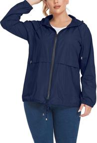 img 1 attached to INVOLAND Waterproof Windbreaker Lightweight Packable Women's Clothing