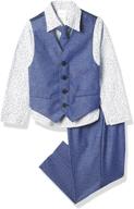 👔 stylish formal dress up suit: calvin klein boys' 4-piece vest set logo