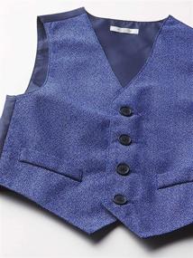 img 1 attached to 👔 Stylish Formal Dress Up Suit: Calvin Klein Boys' 4-Piece Vest Set