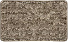 img 4 attached to 🏠 REFETONE Indoor Doormat - Durable Rubber Backing Non Slip Entrance Rug for Front and Back Doors - Super Absorbent and Dirt-Resistant - Machine Washable Low-Profile Mat - 20" x 32" - Coffee