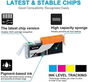 img 1 attached to 🖨️ DSY360 564 Ink Cartridges, HP 564 564XL Replacement, Compatible with DeskJet 3520 3522 Officejet 4620 Photosmart 5520 6510 6520 7520 7525 Printer Tray - Black Cyan Magenta Yellow, Pack of 10