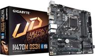 🖥️ материнская плата gigabyte h470m ds3h lga1200: двойной m.2, sata 6гб/с, usb 3.2 gen 1, ddr4, micro atx логотип