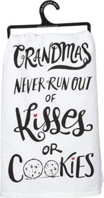 img 3 attached to 🍪 Primitives by Kathy Fun & Cheeky 28" Square Dish Towel - Kisses and Cookies