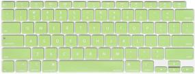 img 4 attached to MOSISO Keyboard Cover for MacBook Air 13 inch (2020 Release A2337 M1 A2179) 🥑 Retina Display with Touch ID Backlit Magic Keyboard – Waterproof Silicone Skin in Avocado Green