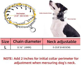 img 2 attached to Adjustable Stainless Steel Prong Collar for Dogs - Safe and Effective Solution for Large, Medium, and Small Breeds - Comfort Rubber Tips Included