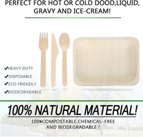 img 2 attached to Rectangle Disposable Dinnerware Compostable Supplies