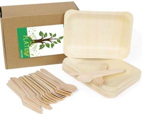 img 4 attached to Rectangle Disposable Dinnerware Compostable Supplies