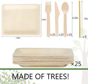 img 3 attached to Rectangle Disposable Dinnerware Compostable Supplies