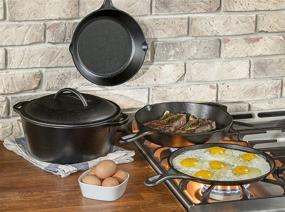 img 2 attached to 🍳 Lodge 5-Piece Set of Pre-Seasoned Black Cast Iron Cookware